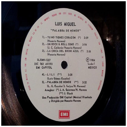 LUIS MIGUEL - PALABRA DE HONOR | VINILO USADO