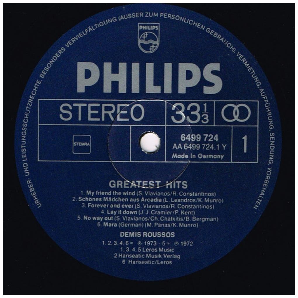 DEMIS ROUSSOS - GREATEST HITS | VINILO USADO