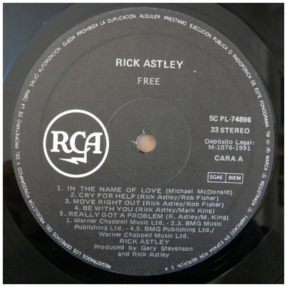 RICK ASTLEY - FREE | VINILO USADO