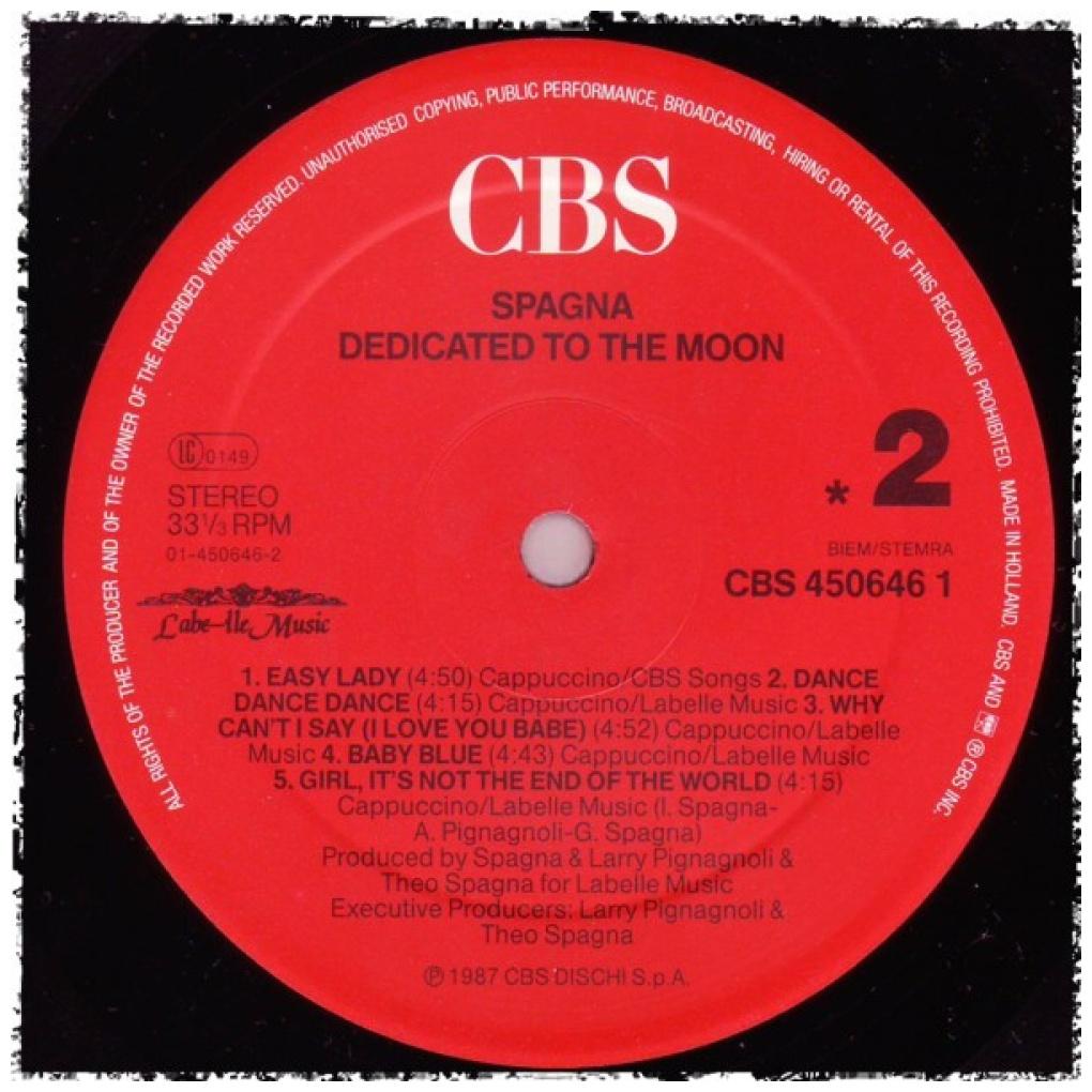 SPAGNA - DEDICATED TO THE MOON | VINILO USADO