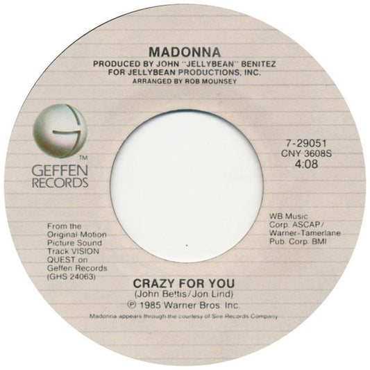 BERLIN / MADONNA - NO MORE WORDS / CRAZY FOR YOU | 7" SINGLE USADO