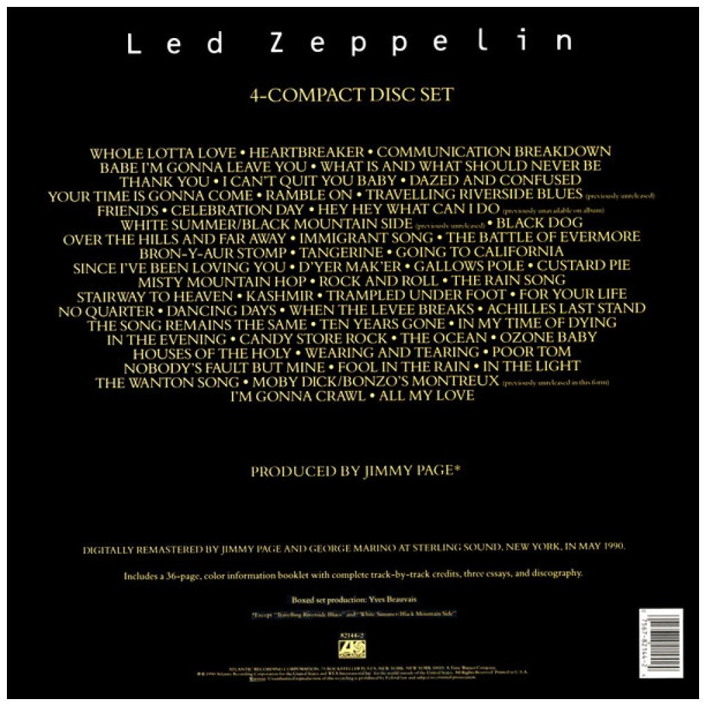 LED ZEPPELIN - REMASTERS (4CD BOX SET) | CD USADO