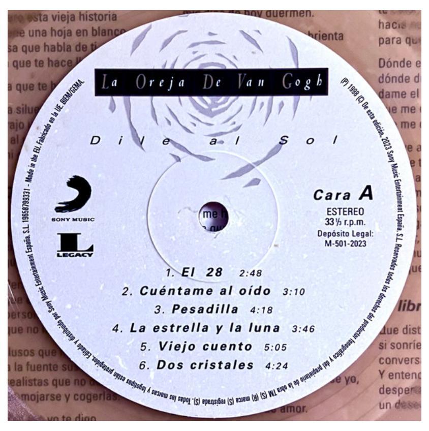 LA OREJA DE VAN GOGH - DILE AL SOL | VINILO