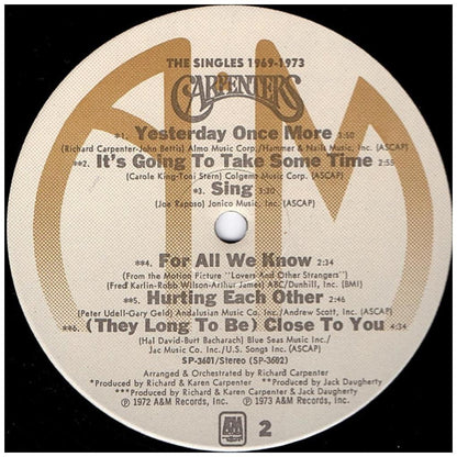 CARPENTERS - THE SINGLES 1969-1973 | VINILO USADO