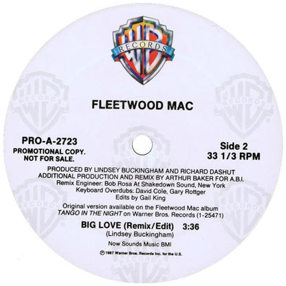 FLEETWOOD MAC - BIG LOVE (PROMO COPY) | 12'' MAXI SINGLE USADO