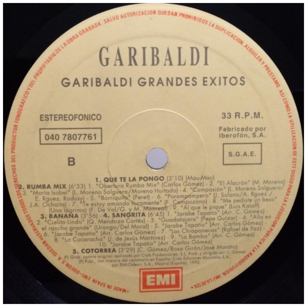 GARIBALDI - GRANDES EXITOS | VINILO USADO
