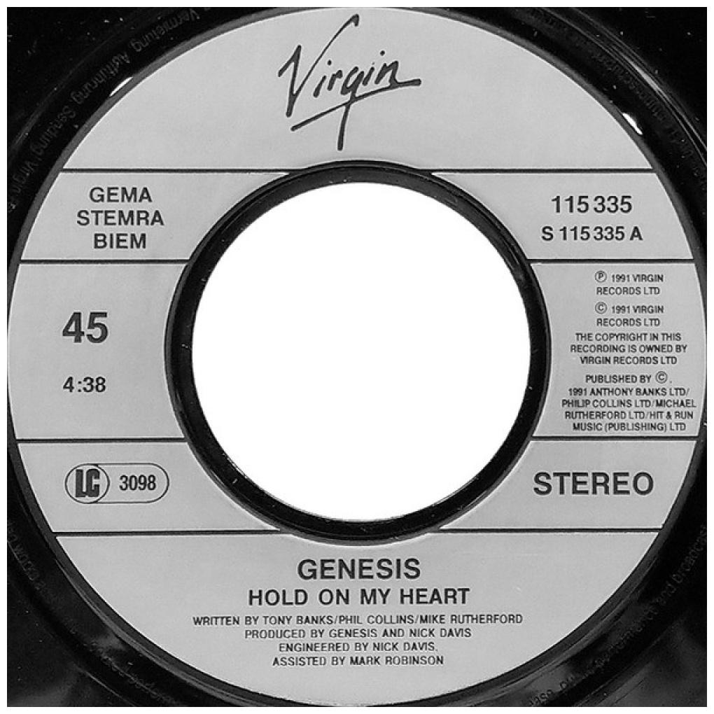 GENESIS - HOLD ON MY HEART | 7" SINGLE USADO
