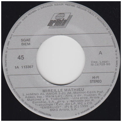 MIREILLE MATHIEU - HIMNO AL AMOR | 7" SINGLE USADO