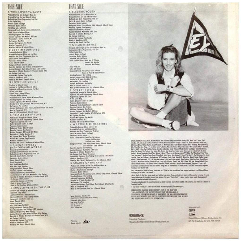 DEBBIE GIBSON - ELECTRIC YOUTH | VINILO USADO