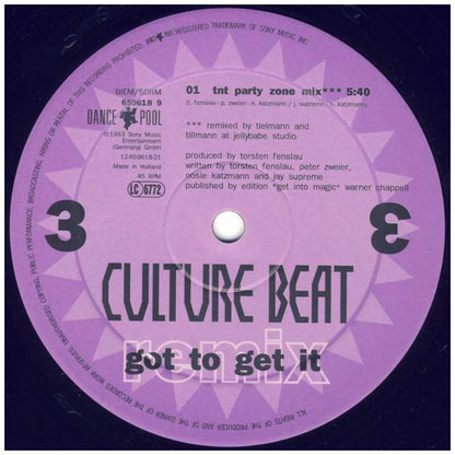 CULTURE BEAT - GOT TO GET IT (REMIX) (2LP) | 12'' MAXI SINGLE