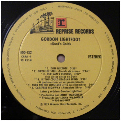 GORDON LIGHTFOOT - GORDON'S GOLD (2LP) | VINILO USADO