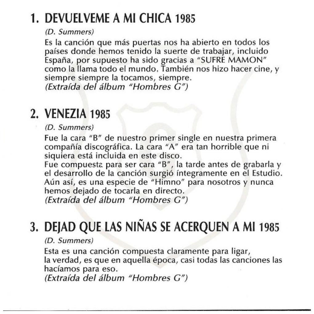 HOMGRES G - LOS SINGLES 1984-1993 | CD