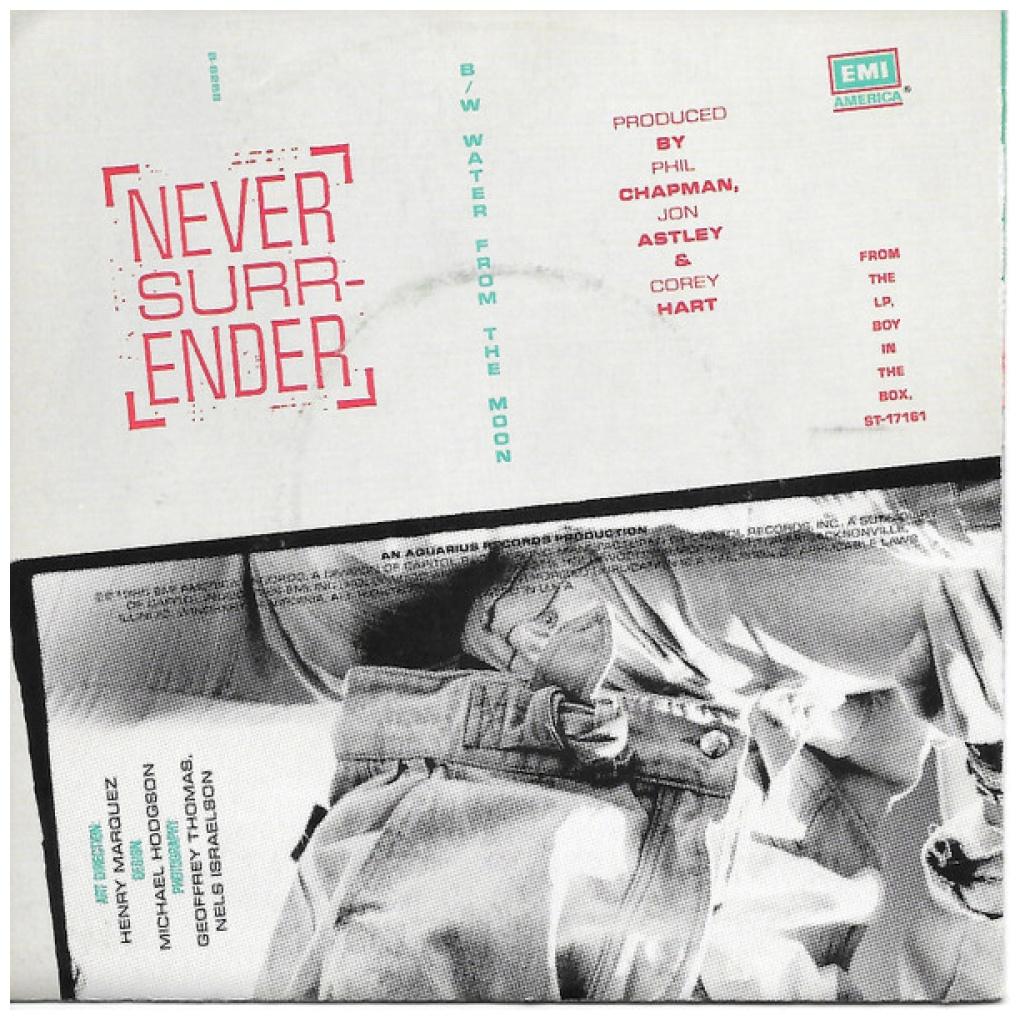 COREY HART - NEVER SURRENDER | 7" SINGLE USADO