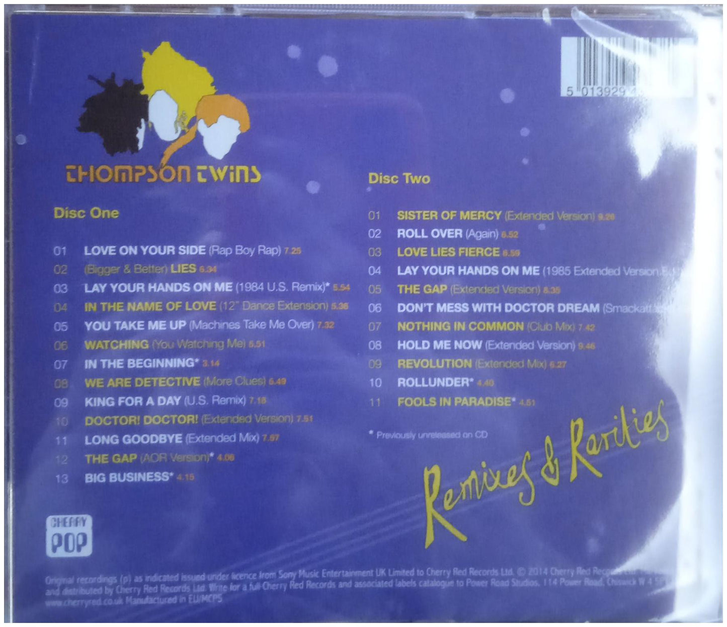 THOMPSON TWINS - REMIXES & RARITIES (2CD) | CD