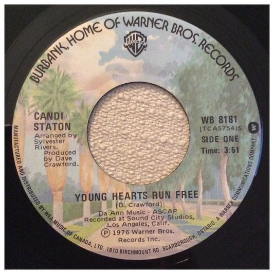 CANDI STATON - YOUNG HEARTS RUN FREE | 7" SINGLE VINILO USADO