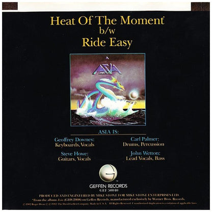 ASIA - HEAT OF THE MOMENT | 7" SINGLE USADO