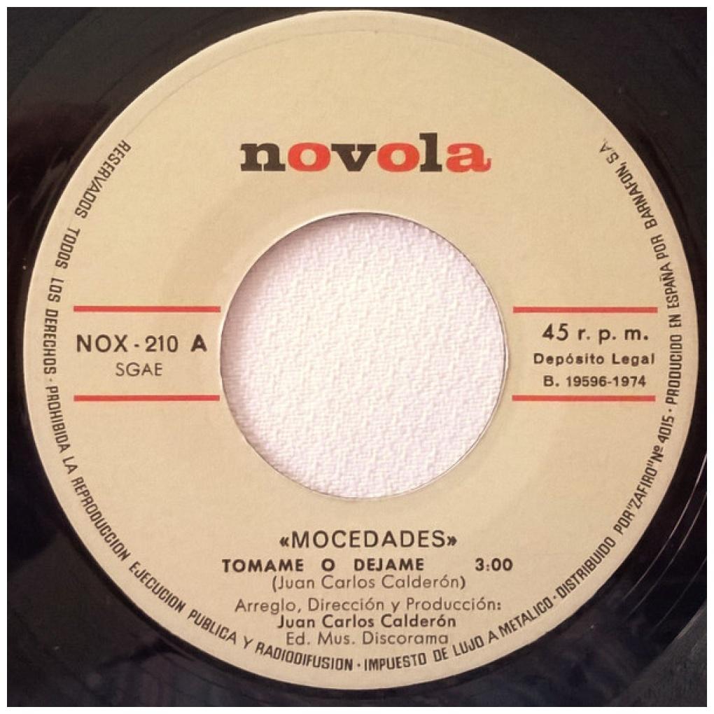 MOCEDADES - TOMAME O DEJAME | 7" SINGLE USADO