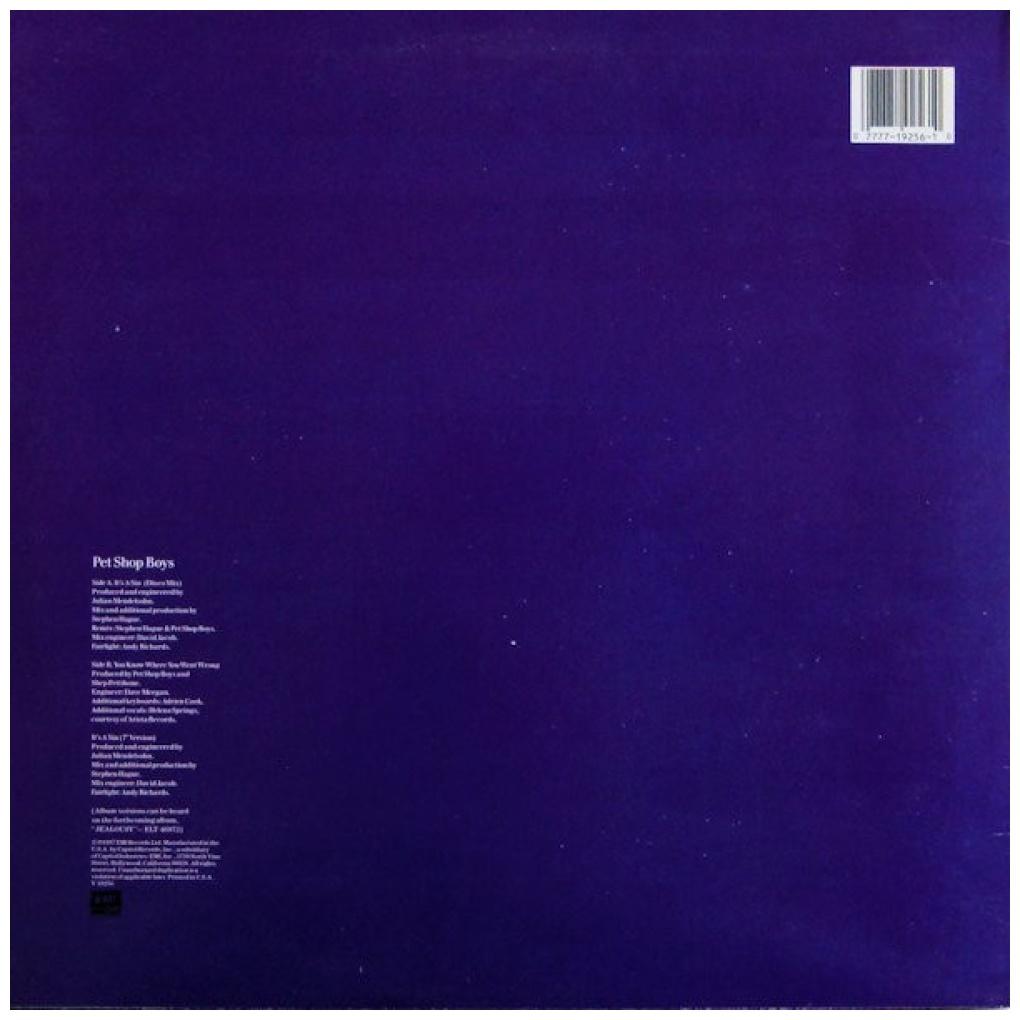 PET SHOP BOYS - IT'S A SIN | 12'' MAXI SINGLE USADO