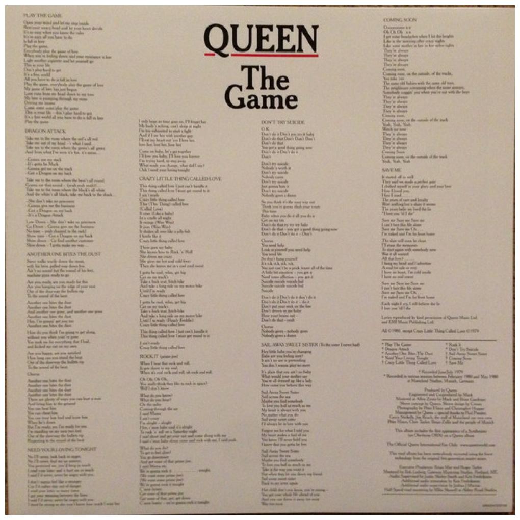 QUEEN - THE GAME | VINILO