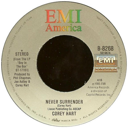 COREY HART - NEVER SURRENDER | 7" SINGLE USADO