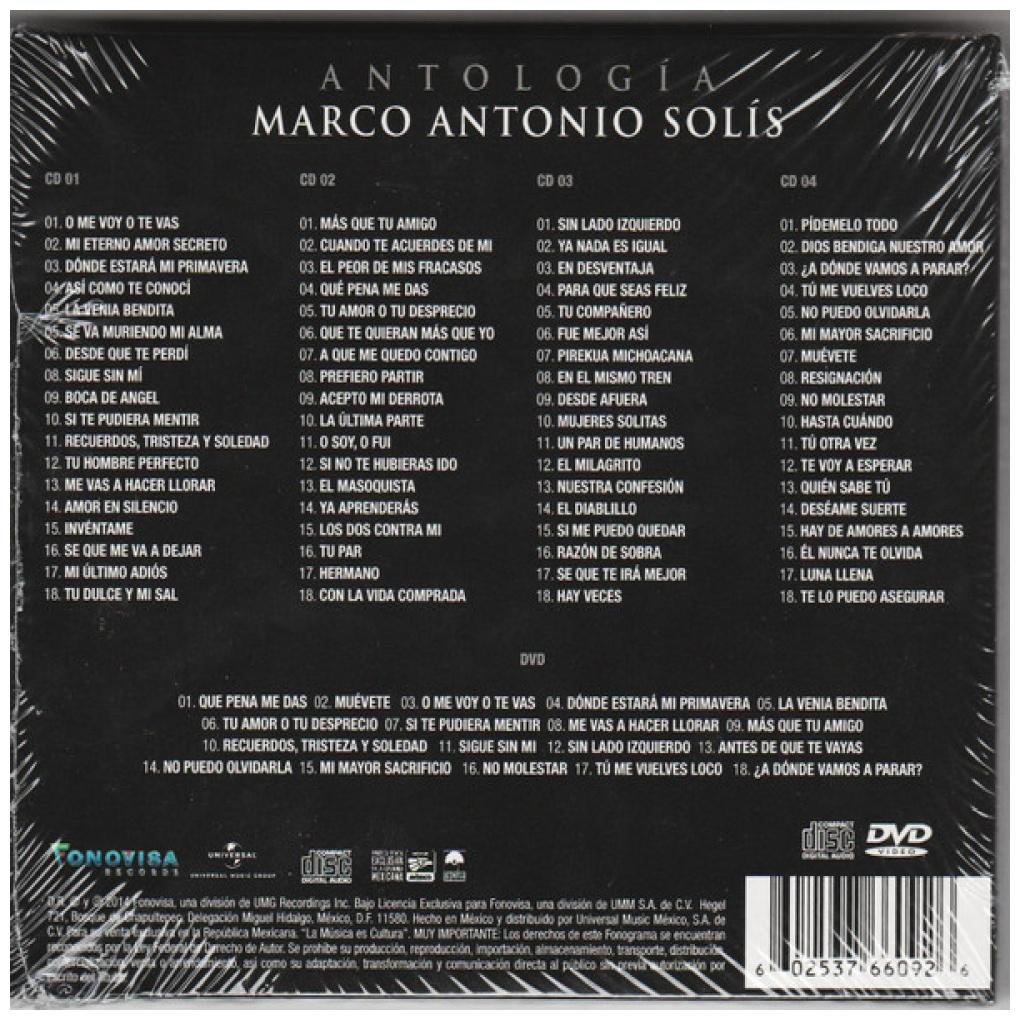 MARCO ANTONIO SOLIS - ANTOLOGIA (4CD+DVD) | CD