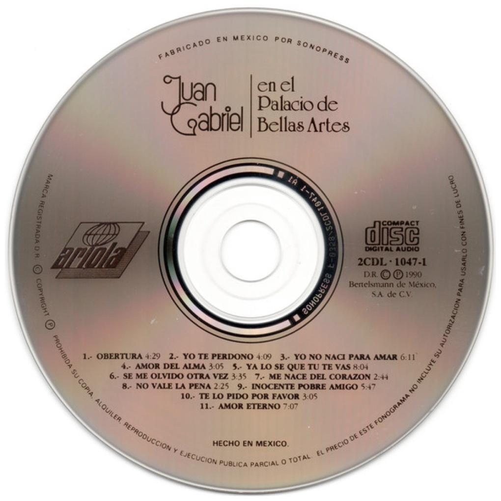 JUAN GABRIEL - EN EL PALACIO DE BELLAS ARTES (2CD) | CD