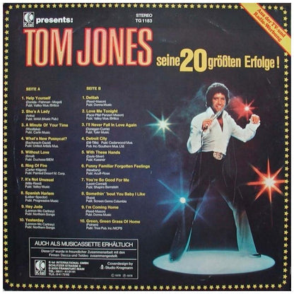 TOM JONES - SEINE 20 GROBTEN ERFOLGE (20 GRETEST HITS) | VINILO USADO