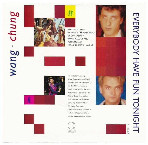 WANG CHUNG - EVERYBODY HAVE FUN TONIGHT | 7" SINGLE VINILO USADO