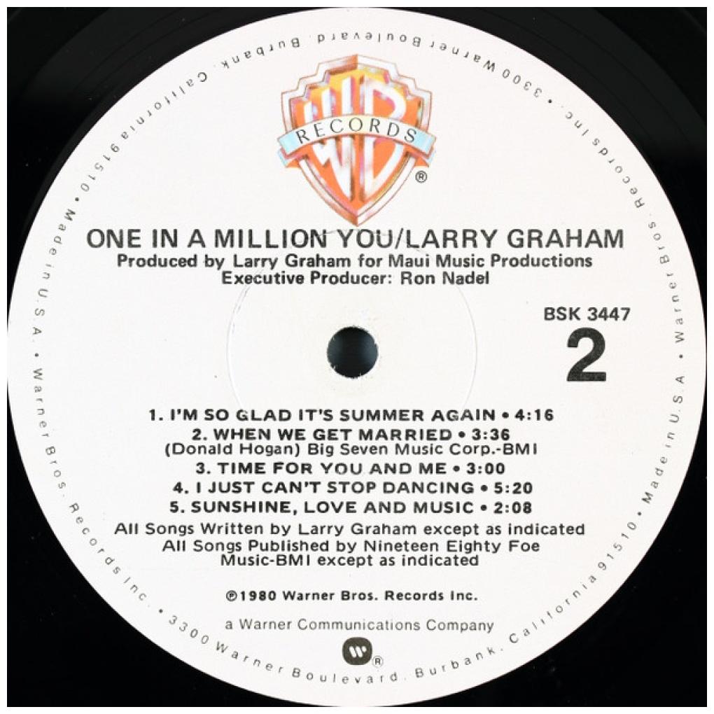 LARRY GRAHAM - ONE IN A MILLION YOU | VINILO USADO