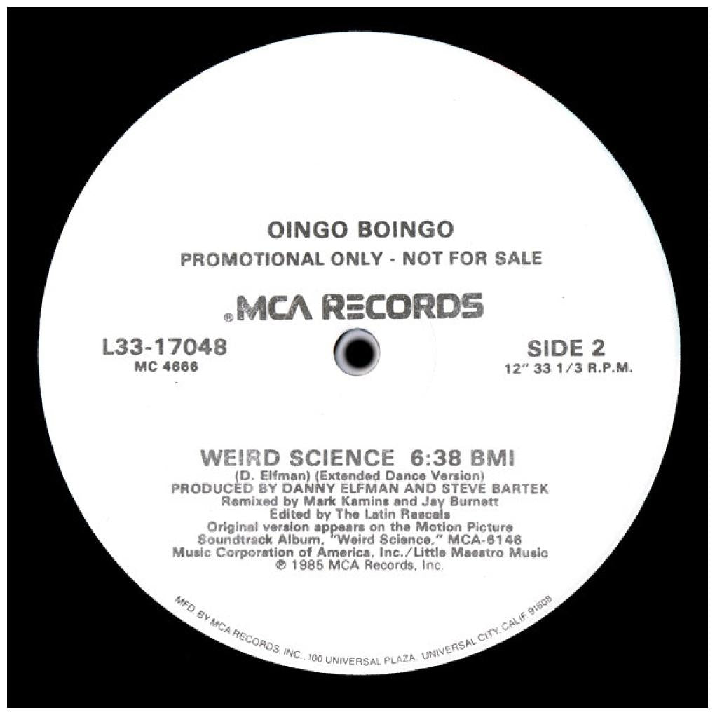 OINGO BONGO - WEIRD SCIENCE (PROMO COPY) | 12'' MAXI SINGLE USADO