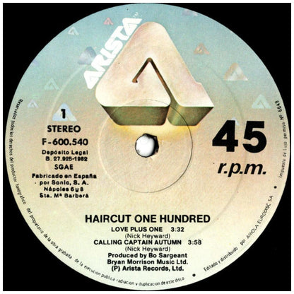 HAIRCUT ONE HUNDRED - LOVE PLUS ONE/FAVORITE SHIRTS | 12'' MAXI SINGLE USADO