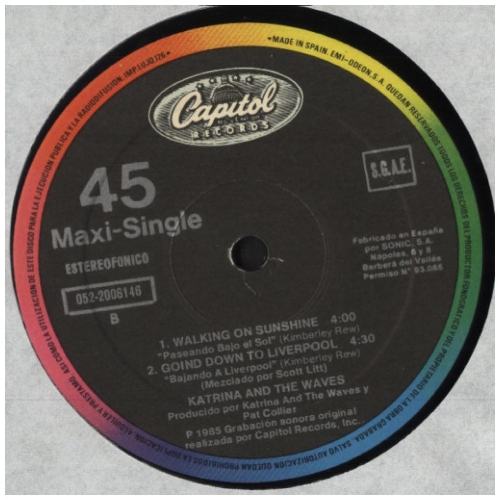 KATRINA AND THE WAVES ‎ - WALKING ON SUNSHINE | 12'' MAXI SINGLE USADO