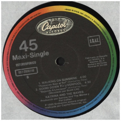 KATRINA AND THE WAVES ‎ - WALKING ON SUNSHINE | 12'' MAXI SINGLE USADO