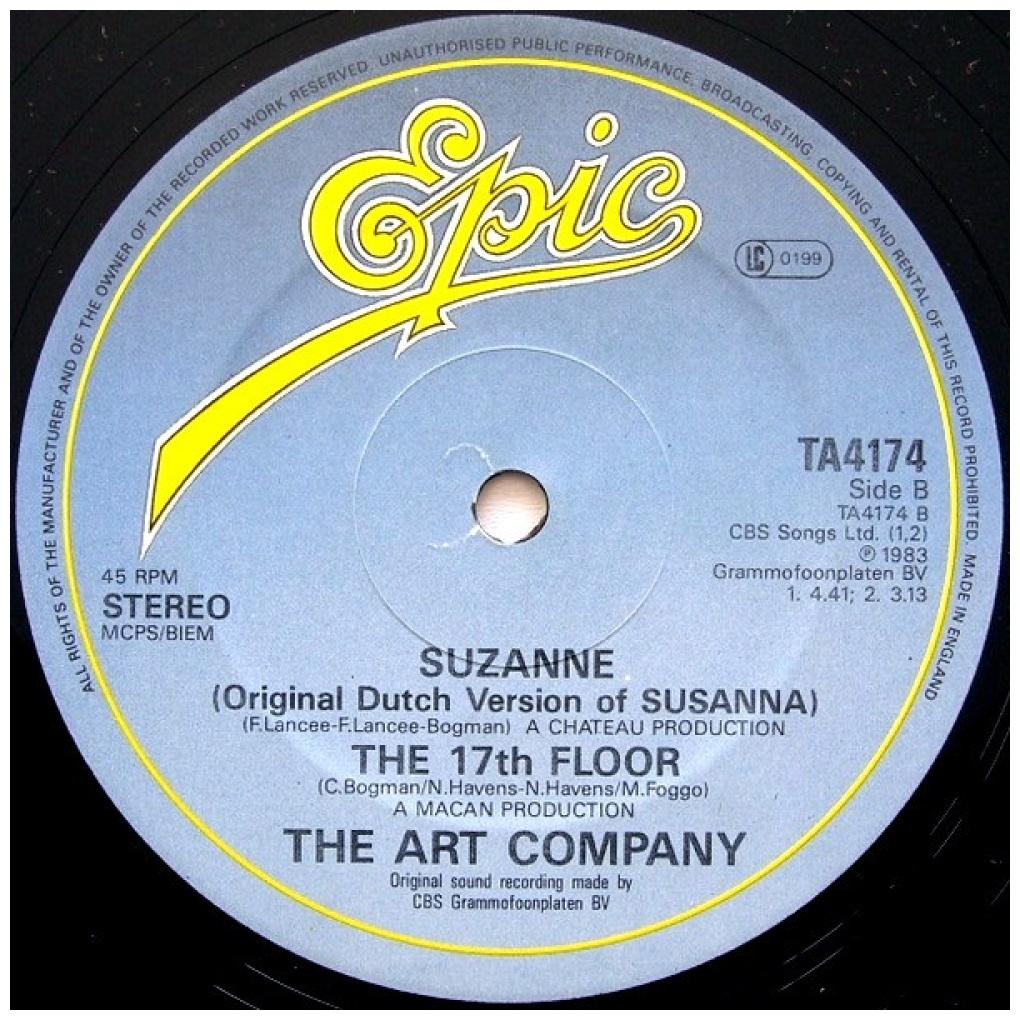 THE ART COMPANY - SUSANNA | 12'' MAXI SINGLE USADO