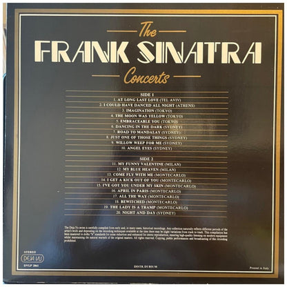 FRANK SINATRA - THE CONCERT: 20 LIVE GREATS | VINILO USADO
