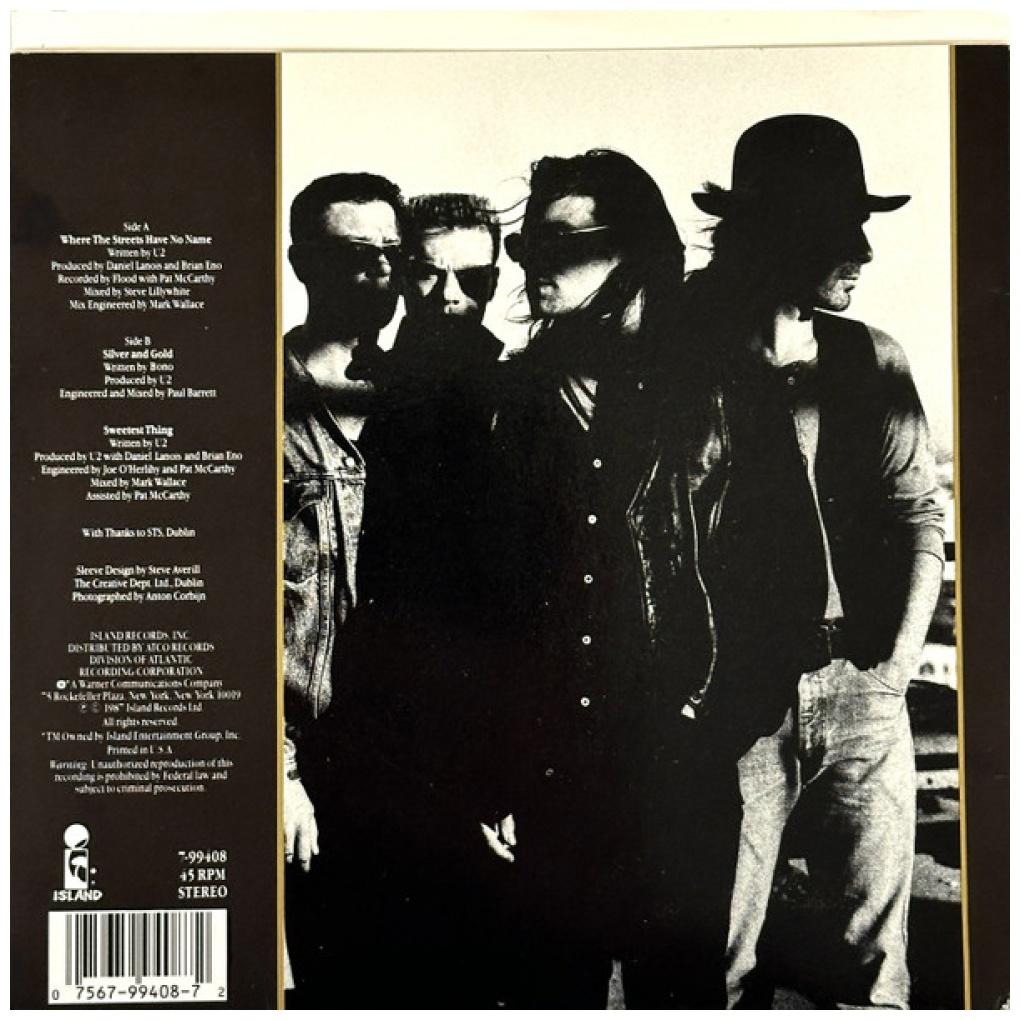 U2 - WHERE THE STREETS HAVE NO NAME | 7" SINGLE USADO