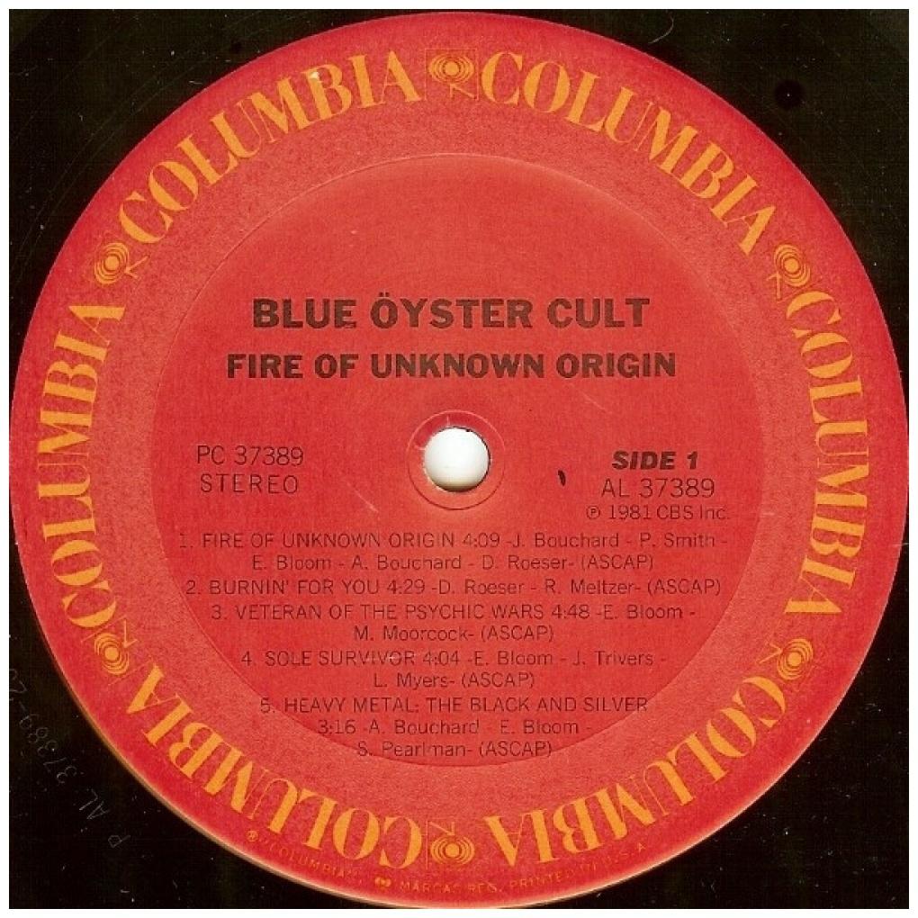 BLUE OISTER CULT - FIRE OF UNKNOWN ORIGIN | VINILO USADO