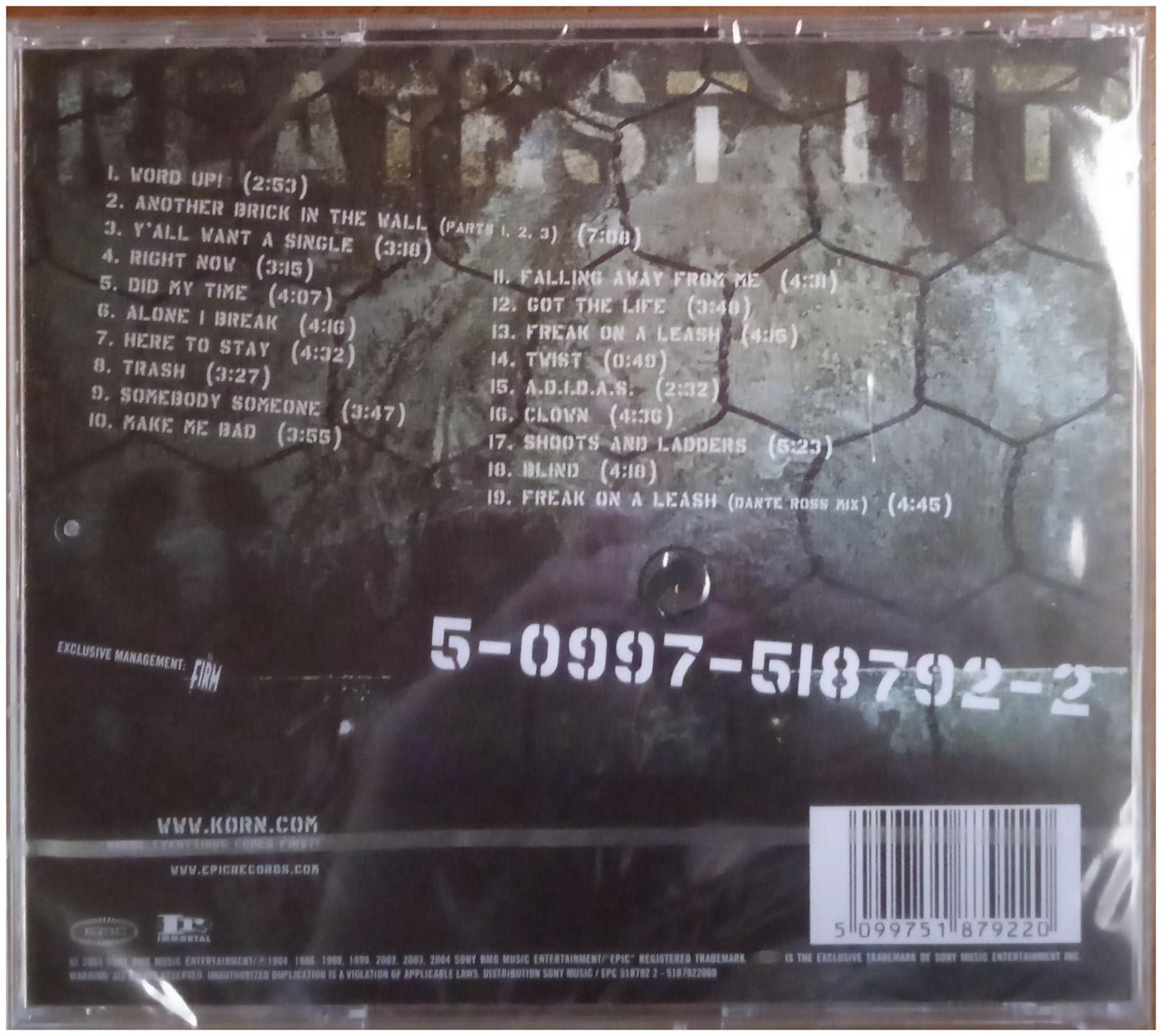 KORN  - GREATEST HITS | CD
