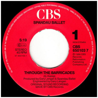 SPANDAU BALLET - THROUGH THE BARRICADES | 7" SINGLE USADO