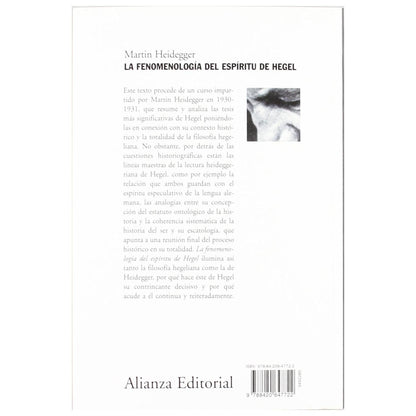 FENOMENOLOGIA DEL ESPIRITU (TAPA BLANDA) - MARTIN HEIDEGGER | LIBRO