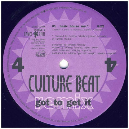 CULTURE BEAT - GOT TO GET IT (REMIX) (2LP) | 12'' MAXI SINGLE
