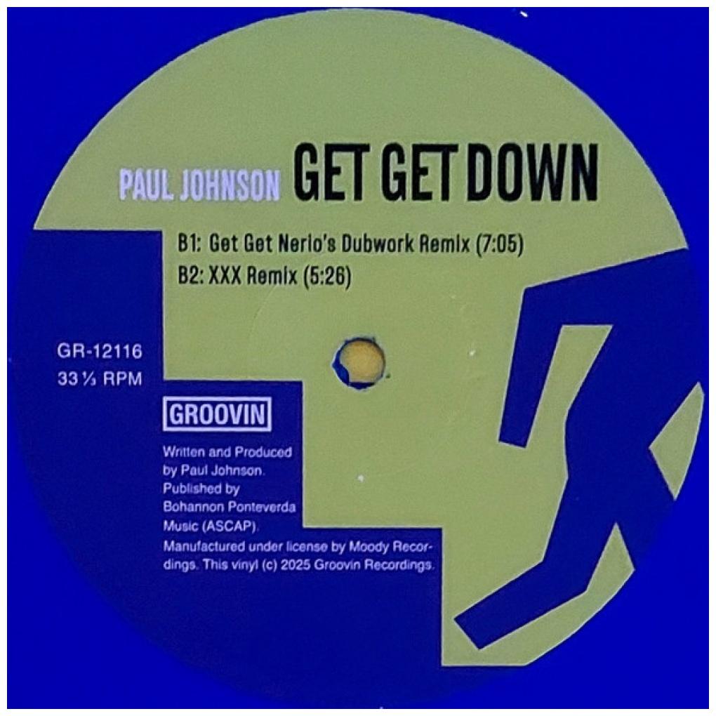 PAUL JHONSON - GET GET DOWN (BLUE ELECTIC MARBLED VINYL) | 12'' MAXI SINGLE