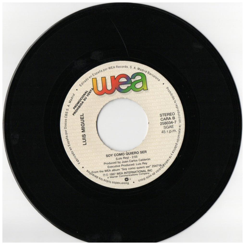 LUIS MIGUEL - PERDONAME/SOY COMO QUIERO SER (PROMO COPY) | 7" SINGLE USADO