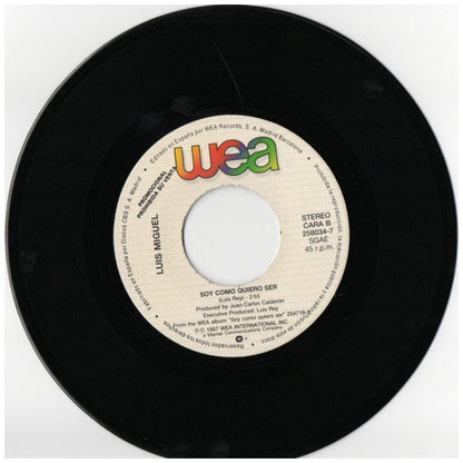 LUIS MIGUEL - PERDONAME/SOY COMO QUIERO SER (PROMO COPY) | 7" SINGLE USADO