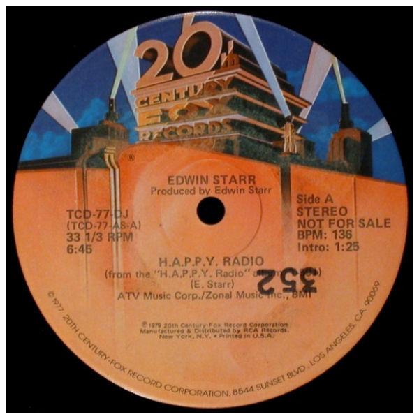 EDWIN STARR  -  H.A.P.P.Y. RADIO | 12" MAXI SINGLE USADO