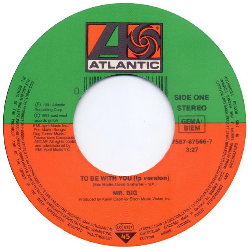 MR. BIG - TO BE WITH YOU | 7" SINGLE USADO