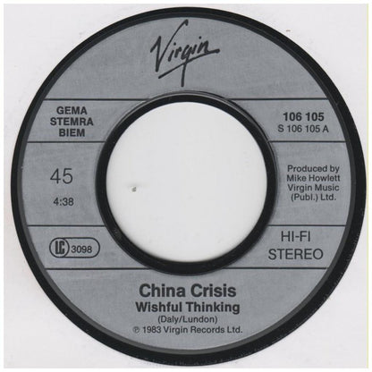 CHINA CRISIS - WISHFUL THINKING | 7" SINGLE USADO
