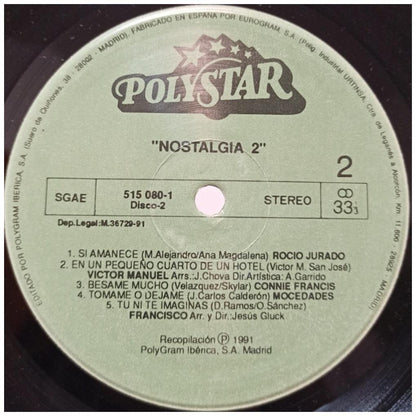 NOSTALGIA 2 - 20 CANCIONES INOLVIDABLES-VARIOUS ARTIST (2LP) | VINILO USADO