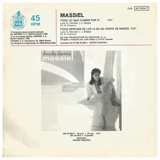 MASSIEL - TODO LO QUE CAMBIE POR TI | 7" SINGLE VINILO USADO