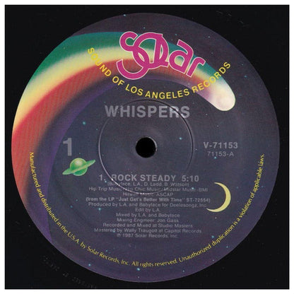 THE WHISPERS  - ROCK STEADY | 12" MAXI SINGLE VINILO